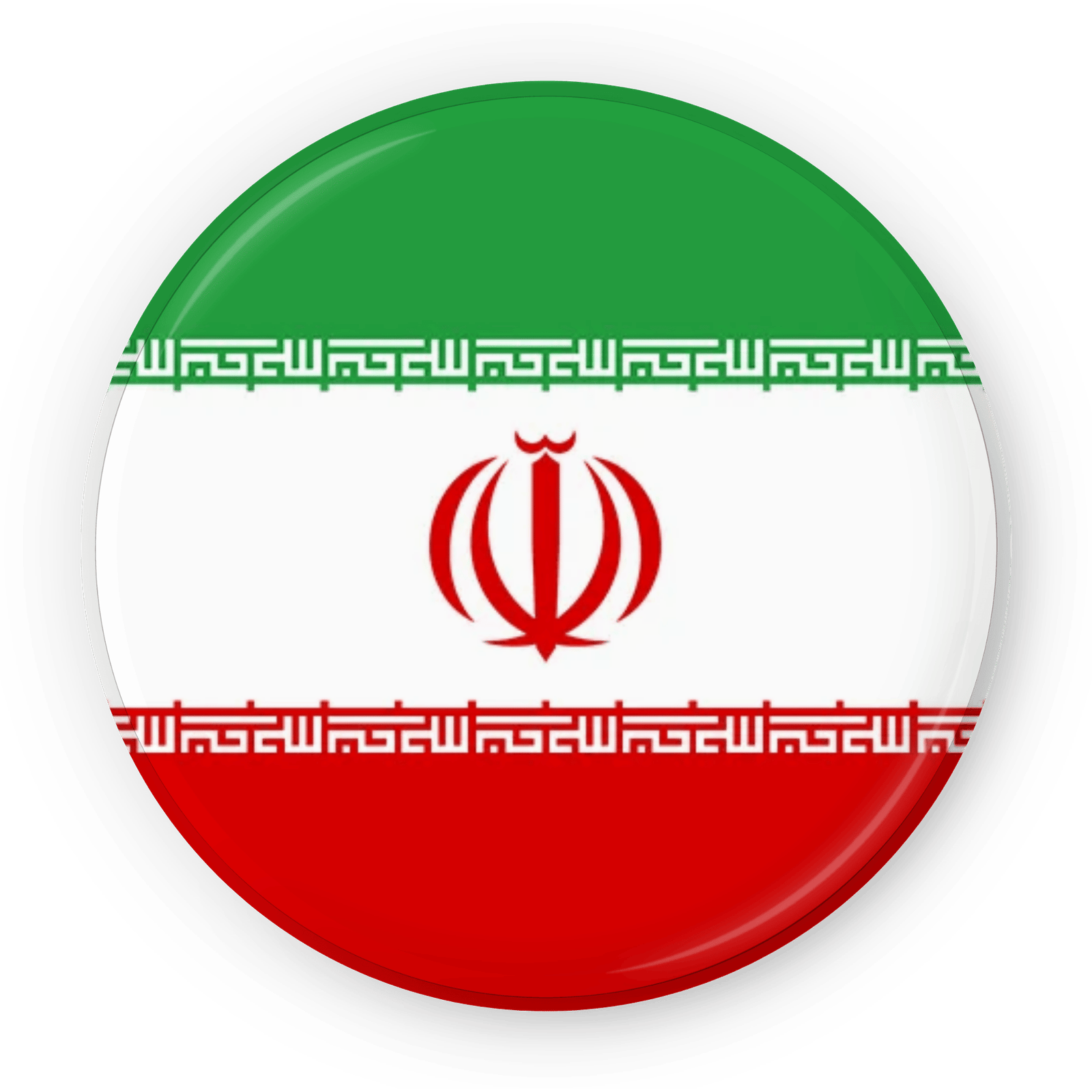 Iran Circle Badge Flag PNG