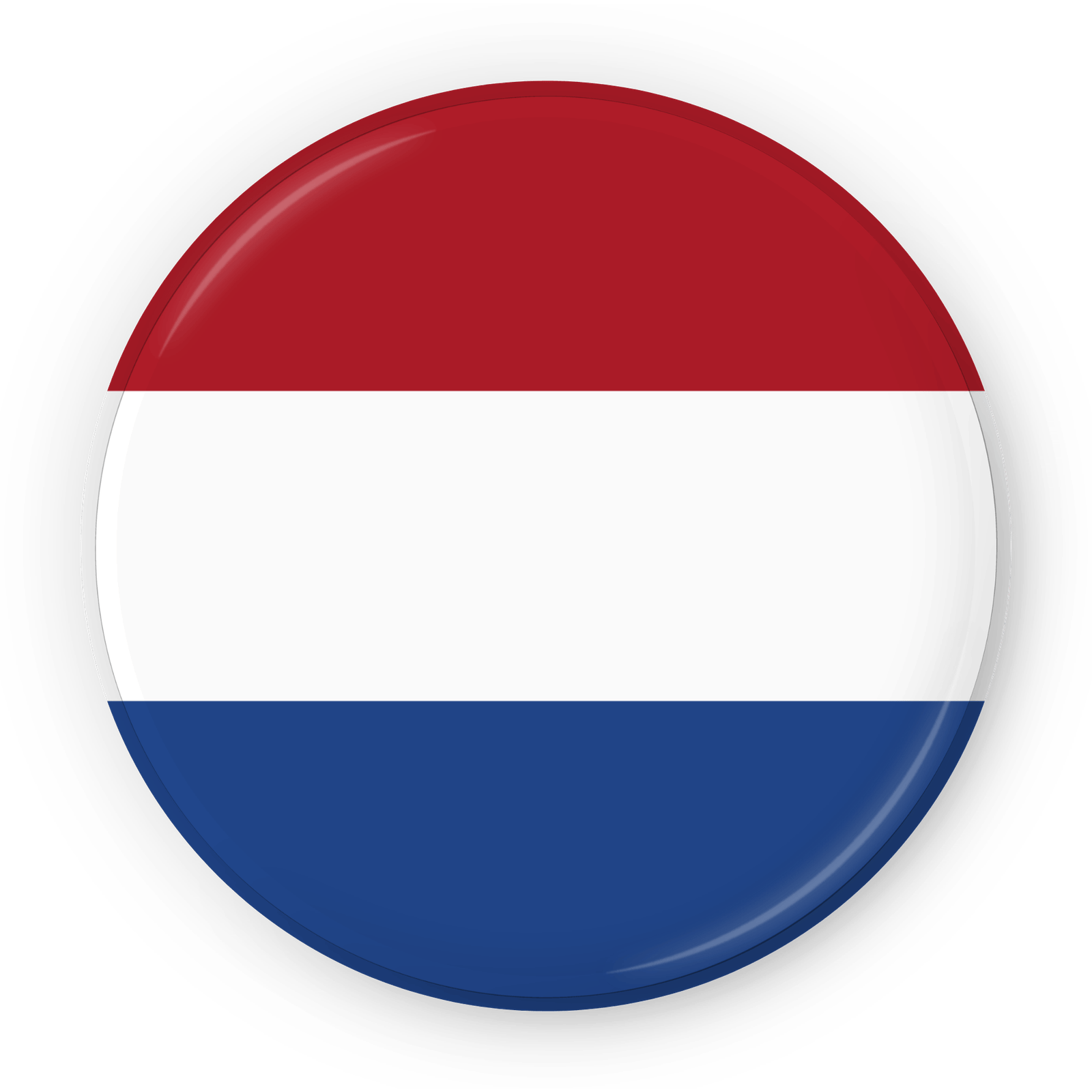 Netherlands Circle Badge Flag PNG