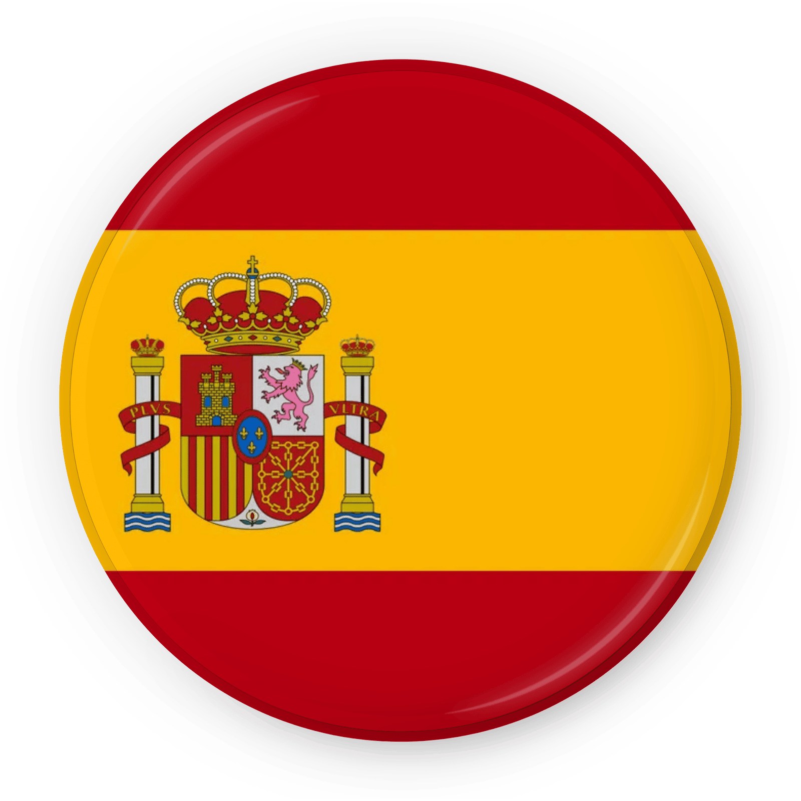 Spain Circle Badge Flag PNG