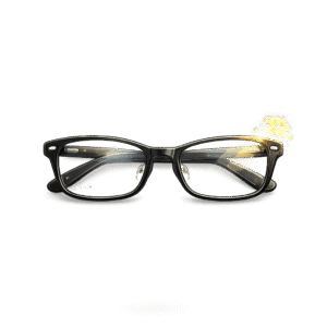 Black Glasses with Golden Sparkles PNG