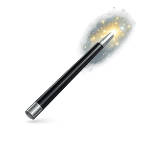 Black Wand with Sparkling Light PNG