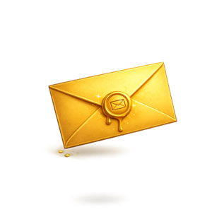 Golden Wax-Sealed Envelope PNG