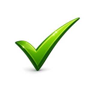 Green Glossy Check Mark PNG