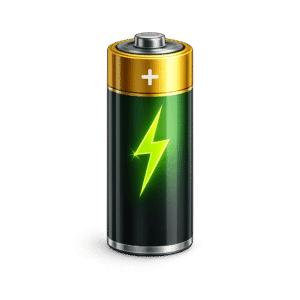Green Lightning Battery Icon PNG