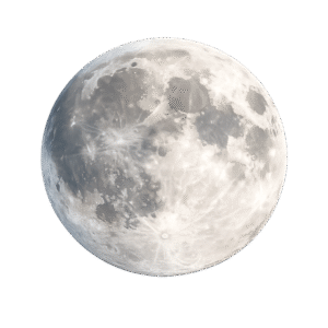Lunar Tycho Moon with Cratered Rays PNG