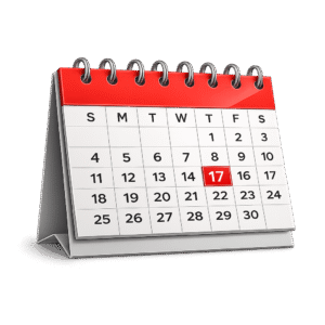Red Date 17 Desk Calendar PNG