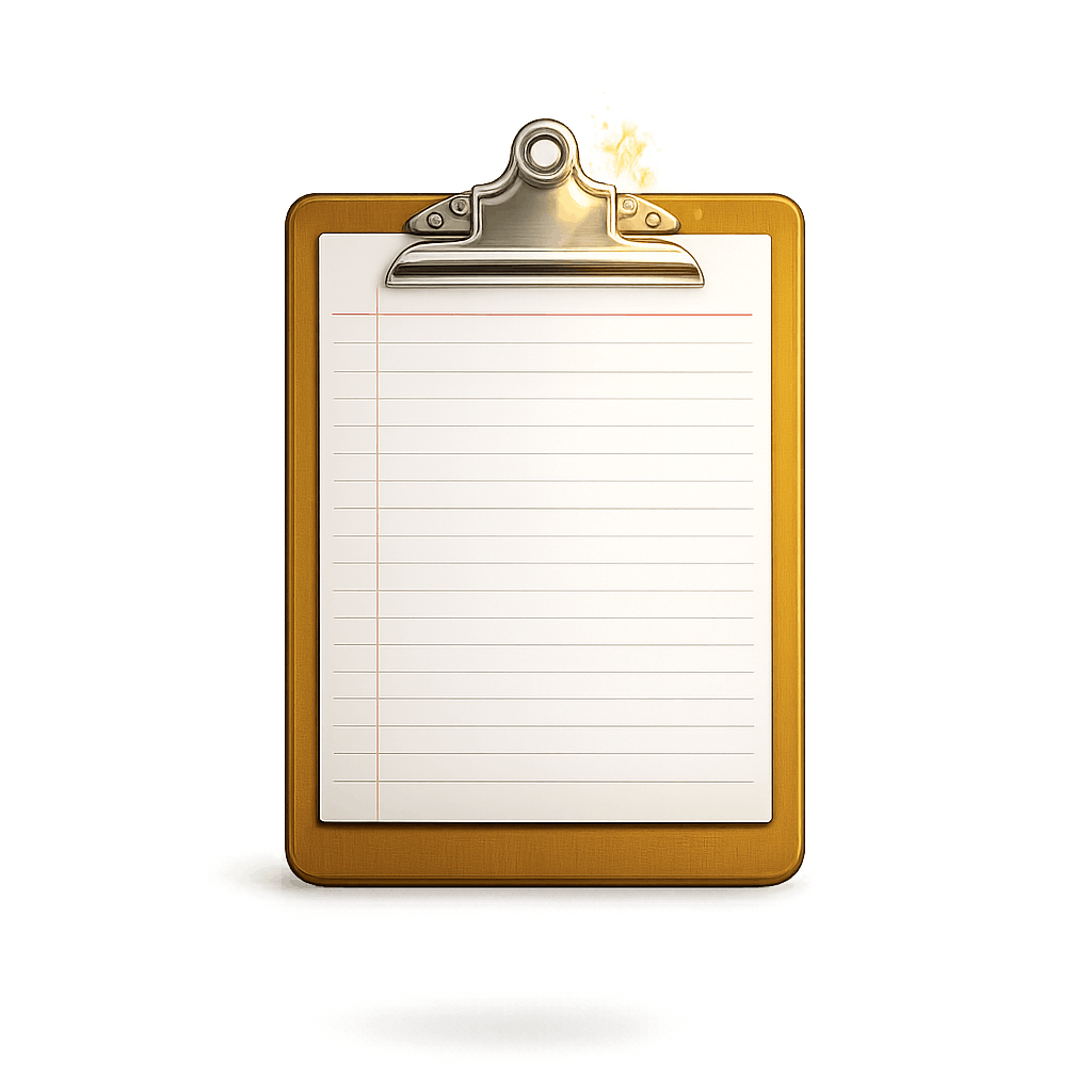 Sparkling Silver Clip Clipboard PNG