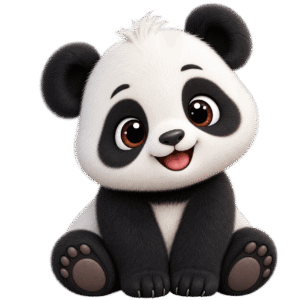 Adorable Baby Panda PNG Cutout