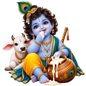 Baby Krishna’s Butter Mischief PNG