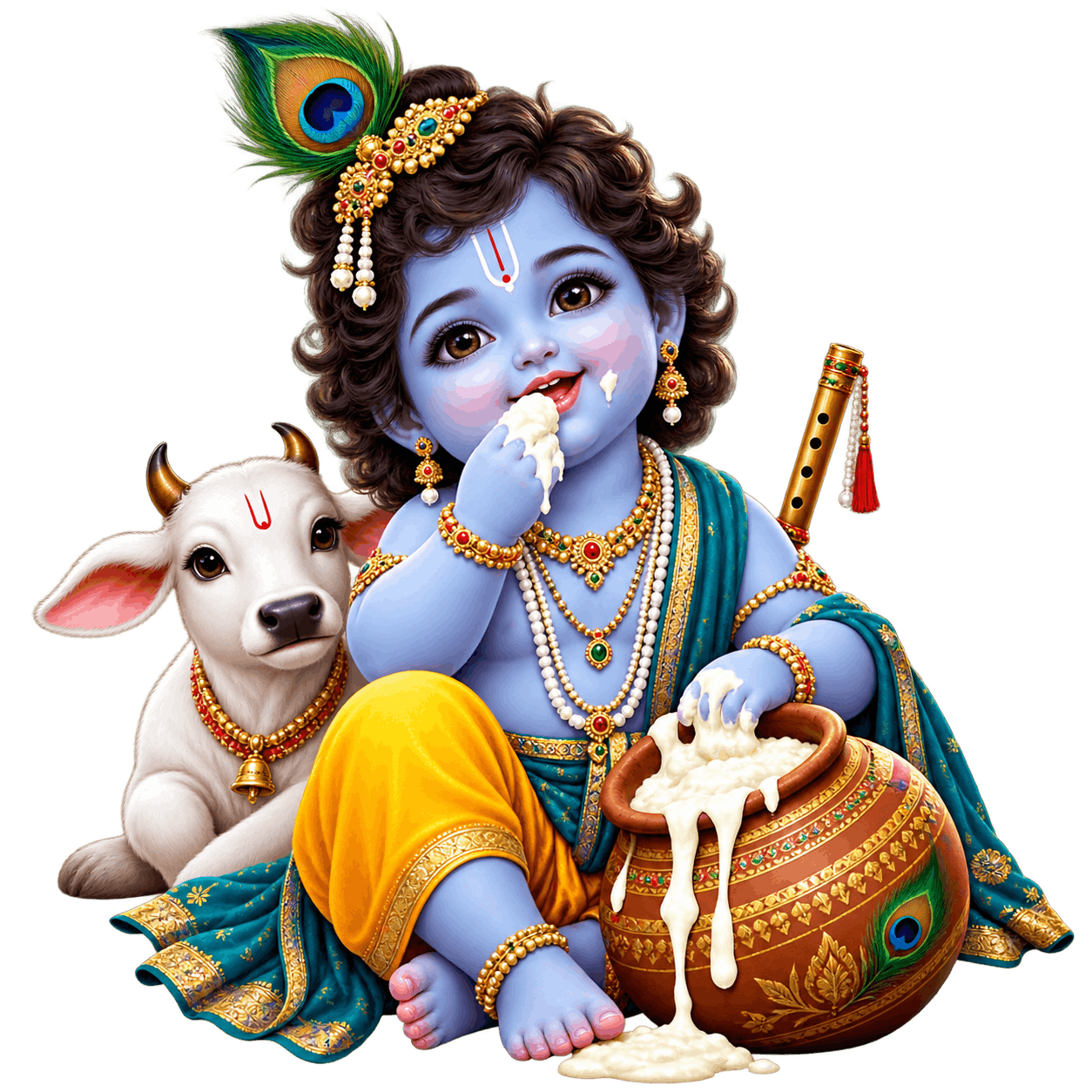 Baby Krishna’s Butter Mischief PNG