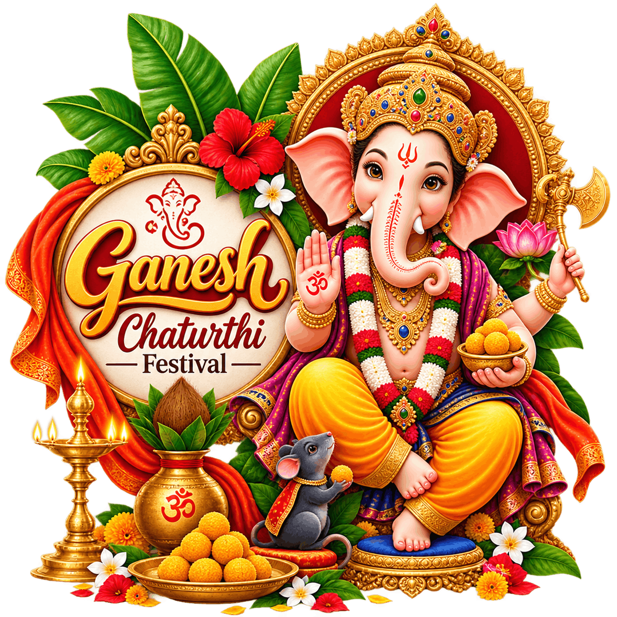 Ganesh Chaturthi Festival Emblem PNG