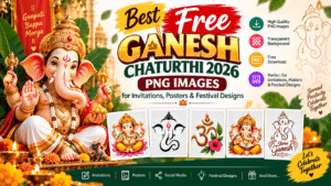 Free Ganesh Chaturthi 2026 PNG Images for Posters, Banners & Social Media