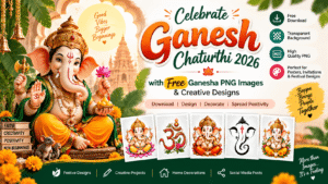Celebrate Ganesh Chaturthi 2026 with Free Ganesha PNG Images & Creative Designs