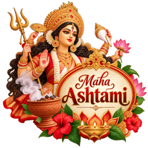 Maha Ashtami Durga Puja Celebration PNG