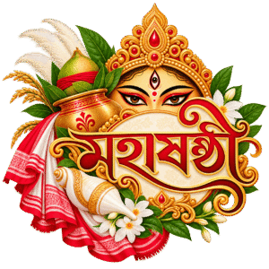 মহাষষ্ঠী Durga Puja PNG
