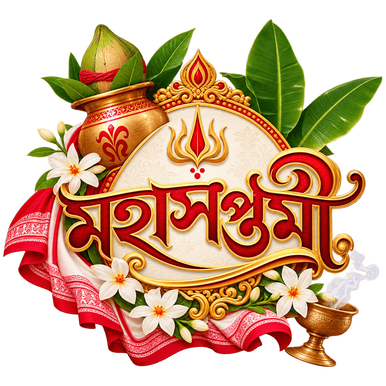 মহাসপ্তমী Durga Puja PNG